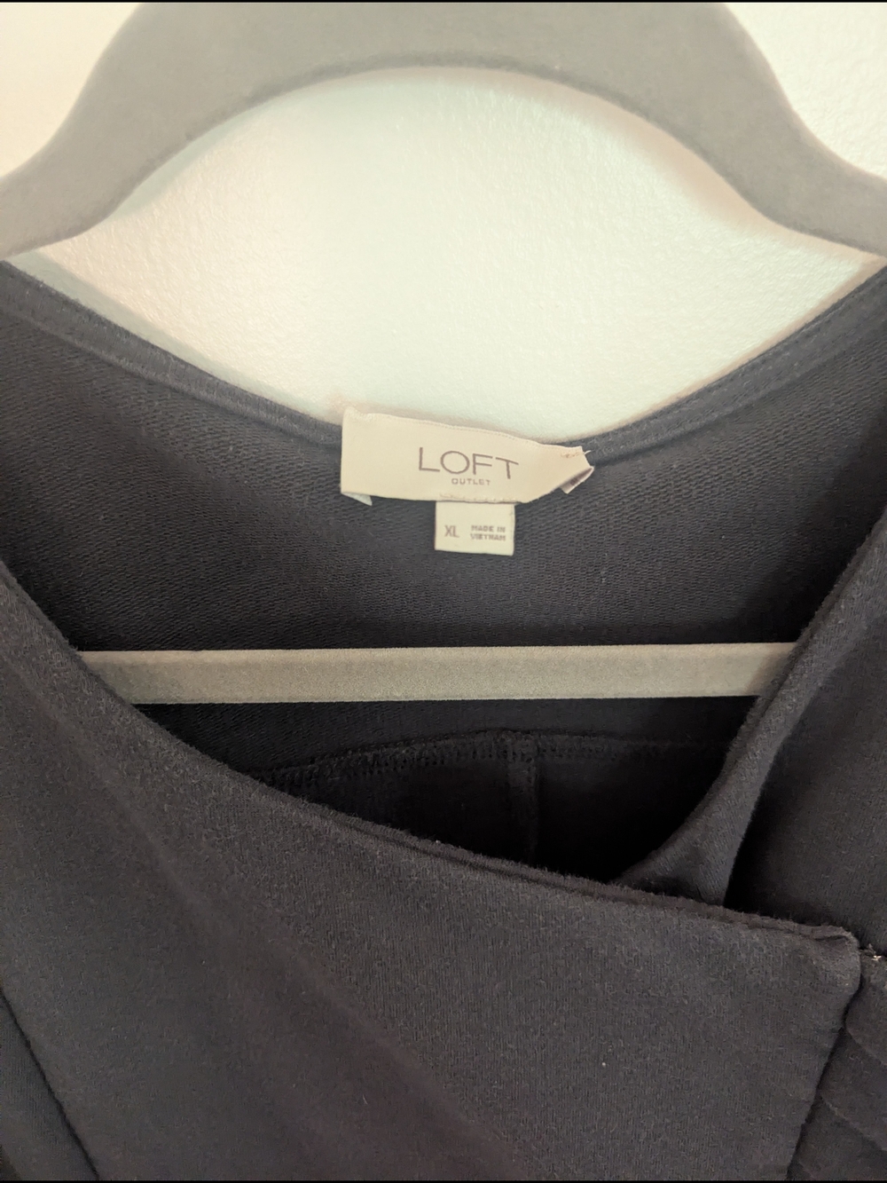 LOFT Charcoal Ruffle Open-Front Jacket with Side Zip - Picture 3 of 3